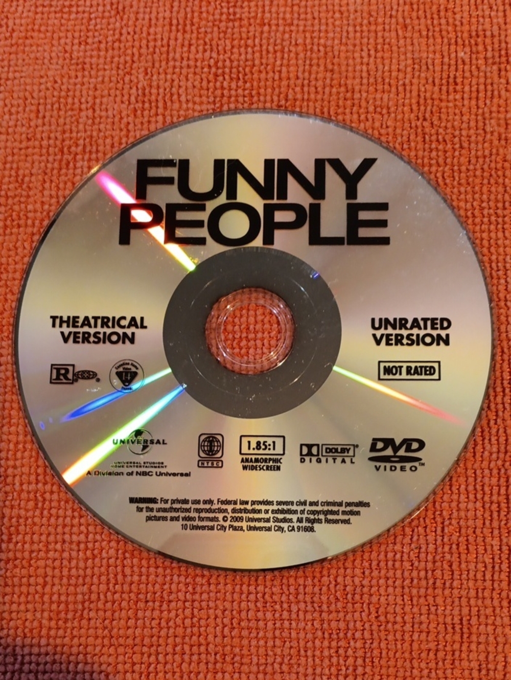 2/$8 Funny People DVD *NO CASE*